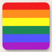 Rainbow Pride Flag Cork Untersetzer (Vorderseite)