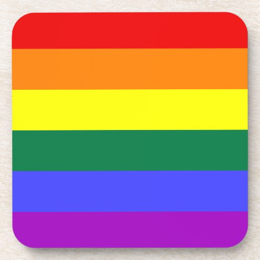 Rainbow Pride Flag Cork Untersetzer (Vorderseite)