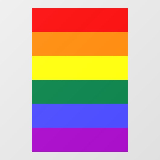 Rainbow-Pride-Flag Fensteraufkleber (Blatt)