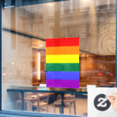 Rainbow-Pride-Flag Fensteraufkleber (Café-Fenster)