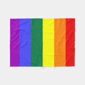 Rainbow-Pride-Flag Fleecedecke (Vorderseite (Horizontal))