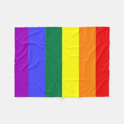 Rainbow-Pride-Flag Fleecedecke (Vorderseite (Horizontal))