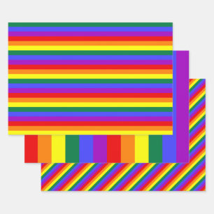Rainbow-Pride-Flag Geschenkpapier Set