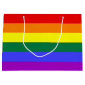 Rainbow-Pride-Flag Große Geschenktüte (Vorderseite)