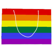 Rainbow-Pride-Flag Große Geschenktüte (Rückseite)
