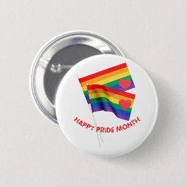 Rainbow Pride Flag Herzstück Liebe Button