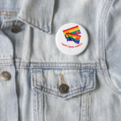 Rainbow Pride Flag Herzstück Liebe Button (Beispiel)