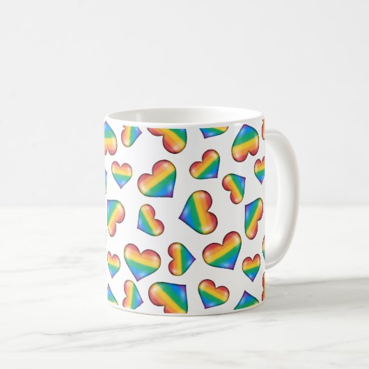 Rainbow Pride Flag Hörer Kaffee Tasse (VorderseiteRechts)