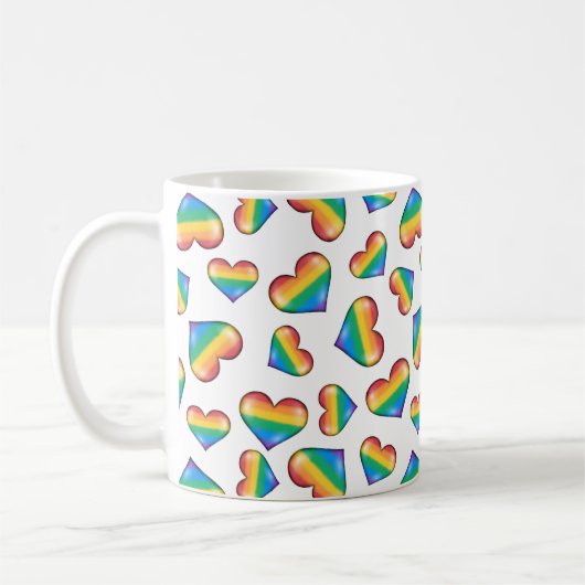 Rainbow Pride Flag Hörer Kaffee Tasse (Links)