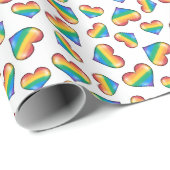 Rainbow Pride Flag Hörer Wrapping Paper Geschenkpapier (Rolleneckpunkt)