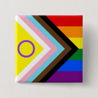 Rainbow Pride Flag Intersex Inclusive Progress Button