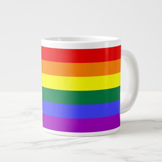 Rainbow Pride Flag Jumbo-Tasse (Vorderseite Rechts)