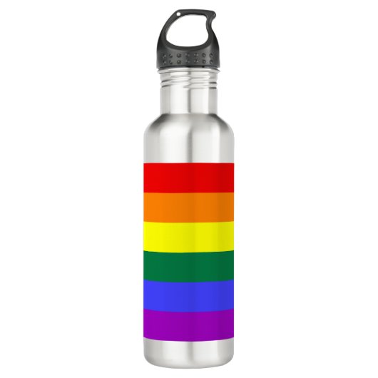 Rainbow Pride Flag Liberty Flasche Trinkflasche (Vorderseite)