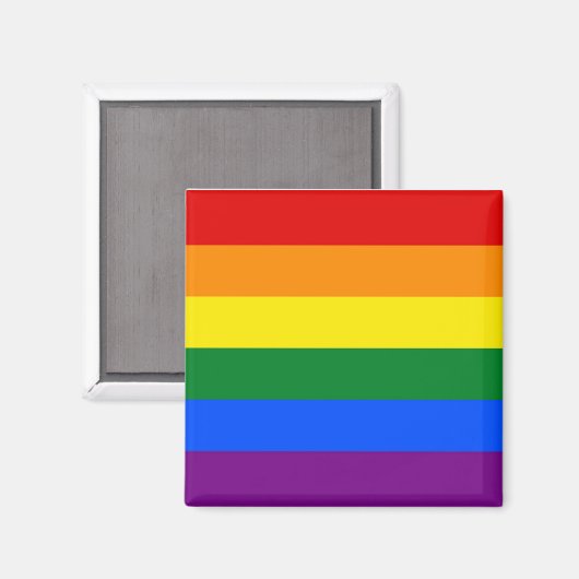 Rainbow Pride Flag Magnet (Vorderseite/Rückseite)
