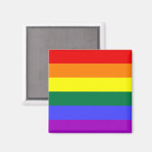 Rainbow Pride Flag Magnet (Vorderseite/Rückseite)