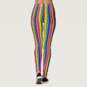 Rainbow-Pride-Flag mit vertikalem Acht-Streifen Leggings (Rückseite)