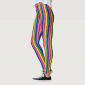 Rainbow-Pride-Flag mit vertikalem Acht-Streifen Leggings (Links)