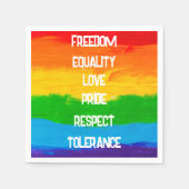 Rainbow Pride Flag Party Napkins - LGBTQ+ Dekorati Serviette (Vorderseite)