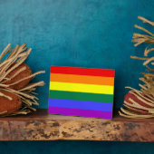 Rainbow Pride Flag Plaque Fotoplatte (Seite)