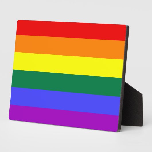 Rainbow Pride Flag Plaque Fotoplatte (Seite)