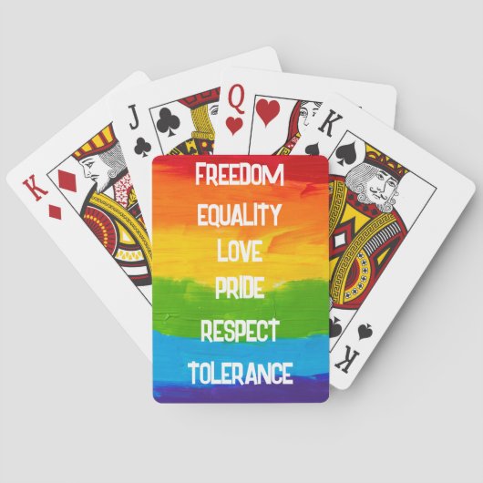 Rainbow Pride Flag Poker Cards - farbenfrohe LGBT Spielkarten (Rückseite)