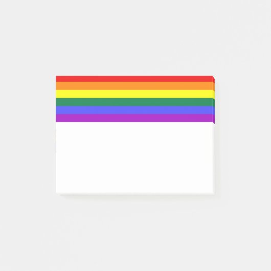Rainbow-Pride-Flag Post-it Klebezettel (Vorderseite)