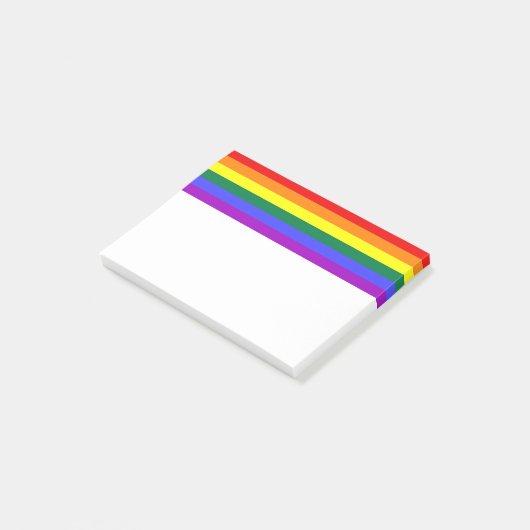 Rainbow-Pride-Flag Post-it Klebezettel (angewinkelt)