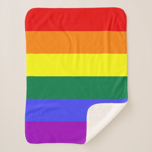 Rainbow-Pride-Flag Sherpadecke (Vorderseite)