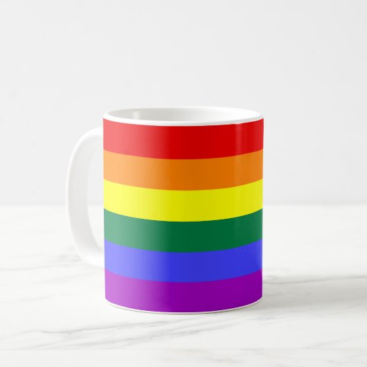 Rainbow Pride Flag Tasse (Vorderseite Links)