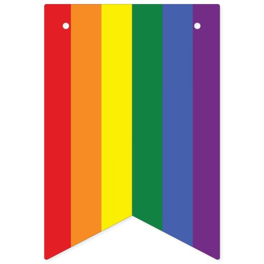 Rainbow-Pride-Flag Wimpelkette (Dritte Fahne)