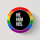 Rainbow-Pride-Flagge Button (Vorderseite)