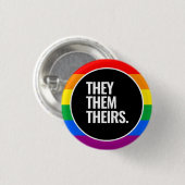 Rainbow-Pride-Flagge Button (Vorne & Hinten)