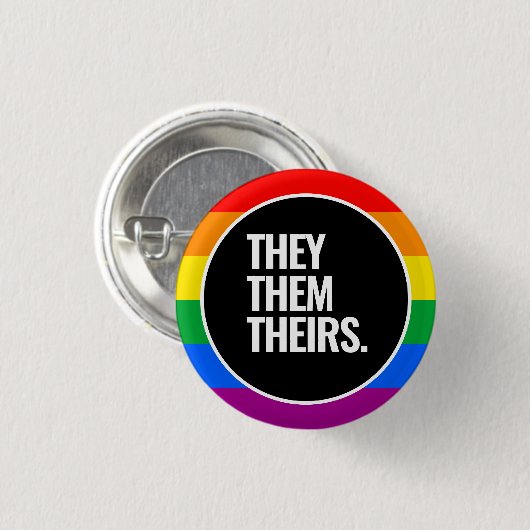 Rainbow-Pride-Flagge Button (Vorne & Hinten)