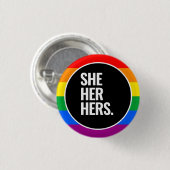 Rainbow-Pride-Flagge Button (Vorne & Hinten)