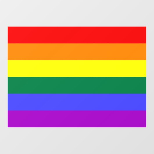 Rainbow-Pride-Flagge Fensteraufkleber (Blatt)