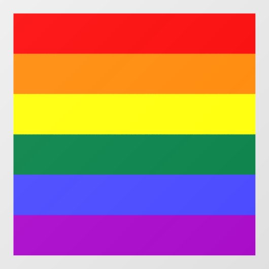 Rainbow-Pride-Flagge Fensteraufkleber (Blatt)