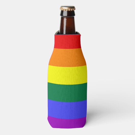 Rainbow-Pride-Flagge Flaschenkühler (Flaschenvorderseite)