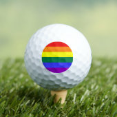 Rainbow-Pride-Flagge Golfball (Insitu T-Shirt)