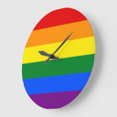 Rainbow-Pride-Flagge Große Wanduhr (Winkel)