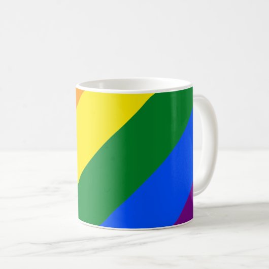 Rainbow-Pride-Flagge Kaffeetasse (VorderseiteRechts)