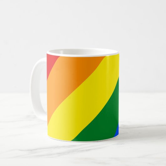 Rainbow-Pride-Flagge Kaffeetasse (Vorderseite Links)