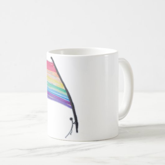 Rainbow-Pride-Flagge Kaffeetasse (VorderseiteRechts)