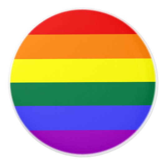 Rainbow-Pride-Flagge Keramikknauf (Vorderseite)