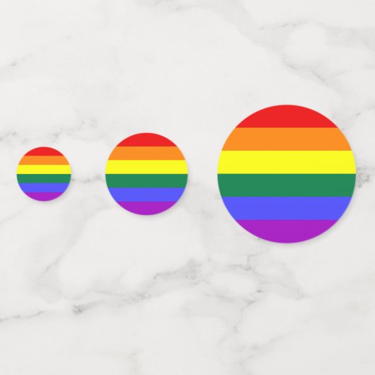 Rainbow-Pride-Flagge Konfetti (Vorderseiten)