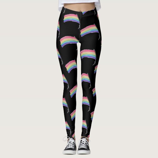 Rainbow-Pride-Flagge Leggings (Vorderseite)