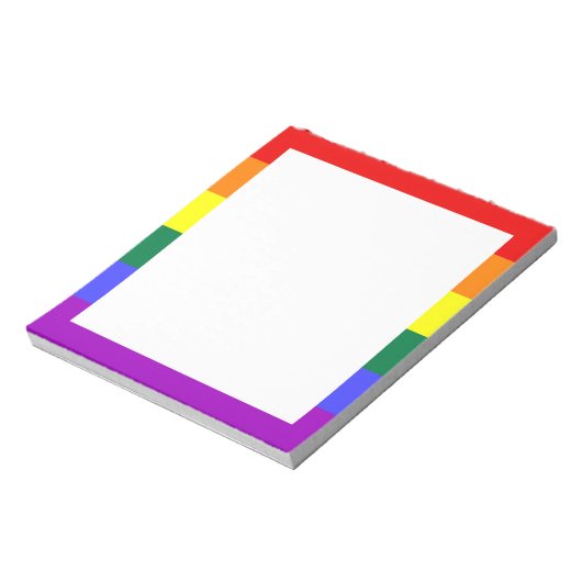 Rainbow-Pride-Flagge Notizblock (Rotiert)