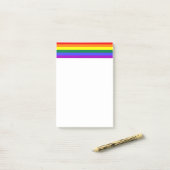 Rainbow-Pride-Flagge Post-it Klebezettel (Auf Schreibtisch)