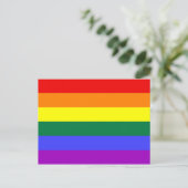 Rainbow-Pride-Flagge Postkarte (Stehend Vorderseite)