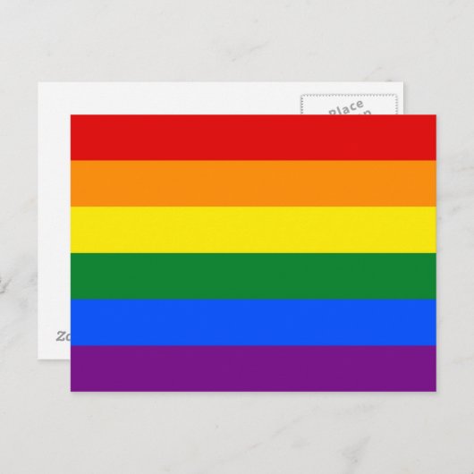 Rainbow-Pride-Flagge Postkarte (Vorne/Hinten)