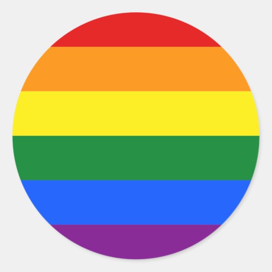 Rainbow-Pride-Flagge Runder Aufkleber (Vorderseite)